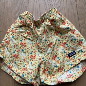 Patagonia Kids Yellow Floral Print Shorts
